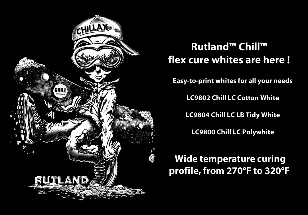 Rutland Chill Flex Cure White Inks